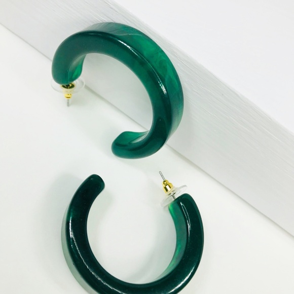 Green Thick Hoops - Picture 5 of 5